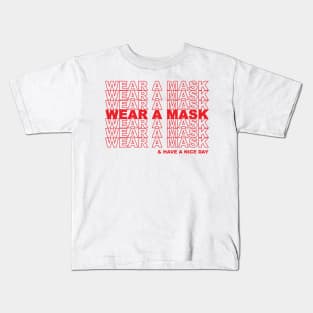 Wear a Mask Grocery Bag Kids T-Shirt